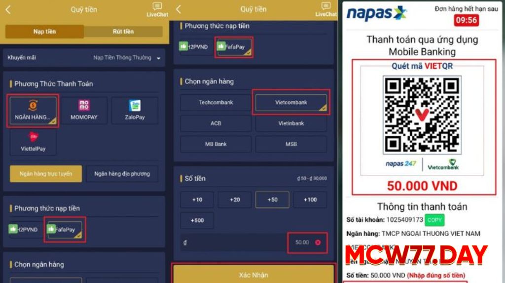 MCW77 Hỗ Trợ Những Hình Thức Rút Tiền Nào? Siêu Nhanh – An Toàn